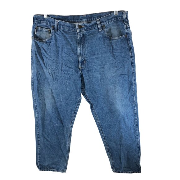 Carhartt Mens B17 DST Denim Tapered Leg Jeans Relaxed Fit 42x30 - Picture 1 of 3